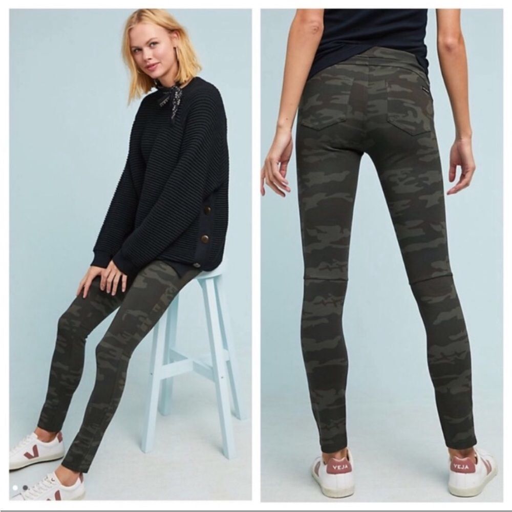 Sanctuary X Anthropologie Grease pull on stretchy camo leggings, women’s XS